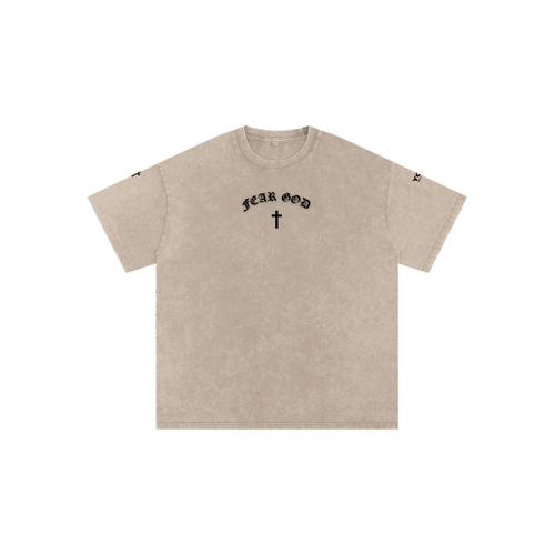 "FEAR GOD" PREMIUM OVERSIZED TEE IN ACID WASHED IVORY