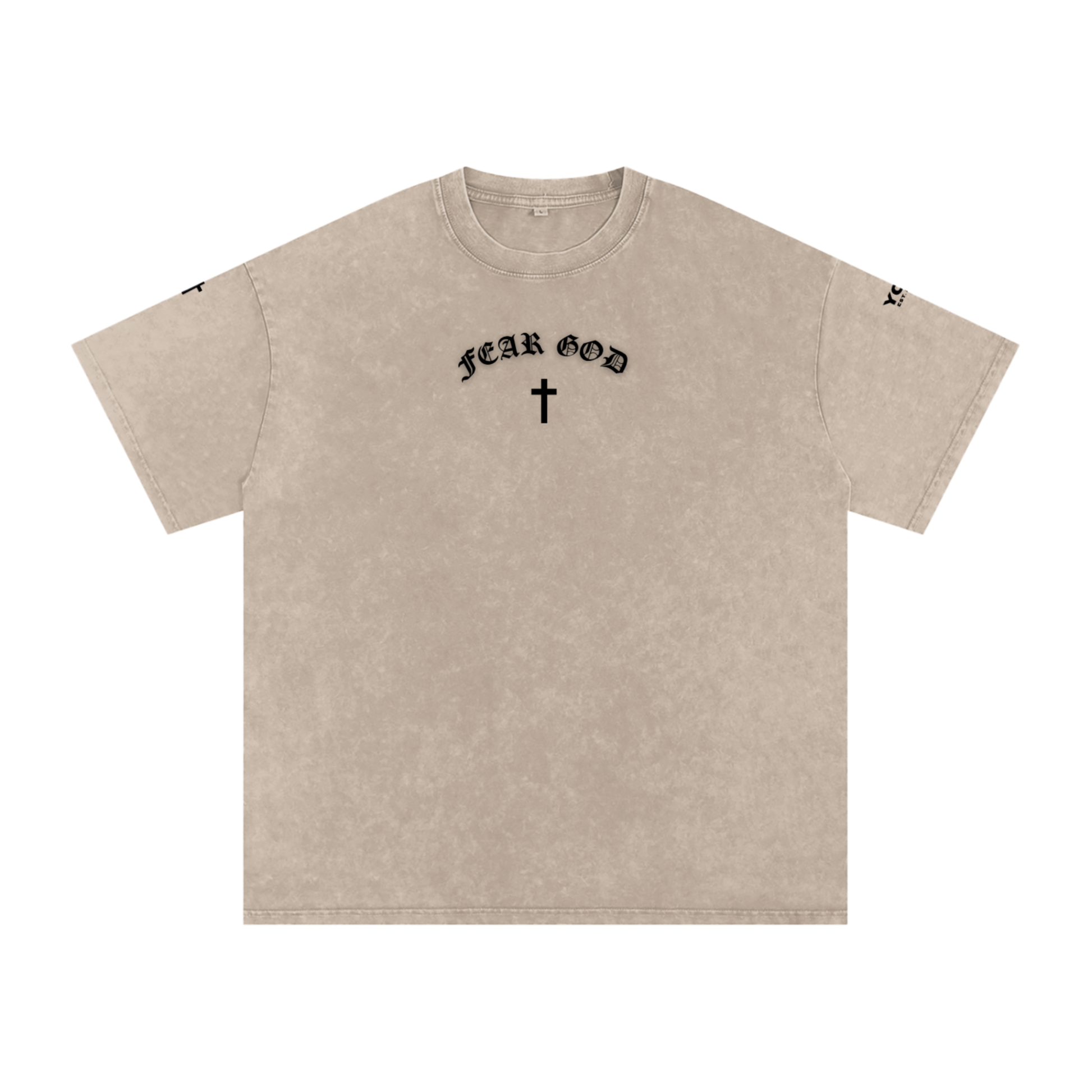 "FEAR GOD" PREMIUM OVERSIZED TEE IN ACID WASHED IVORY