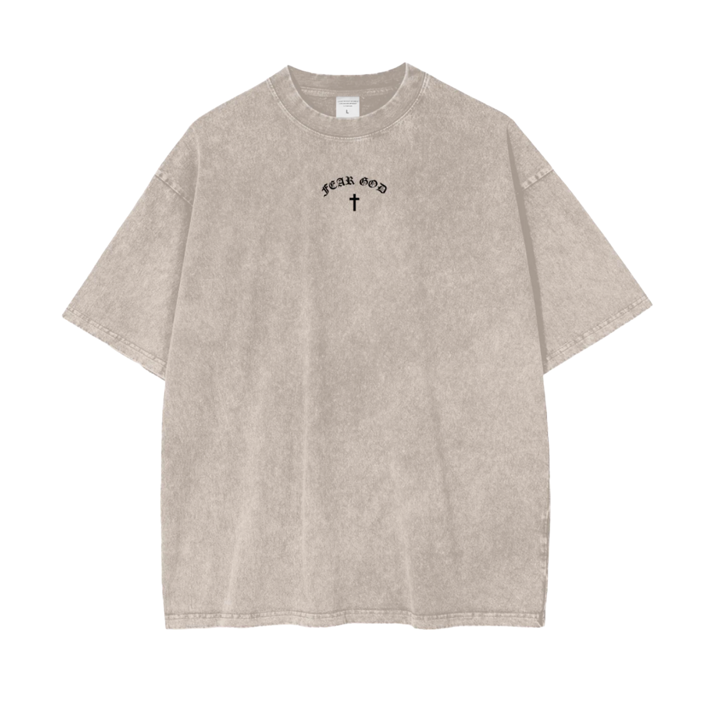 "FEAR GOD" PREMIUM OVERSIZED TEE IN ACID WASHED BLACK