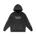 ABOVE RELIGION oversized Christian hoodie, front view with "Relationship" chest print