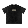 ABOVE RELIGION Christian tee front view, "Relationship" chest text, black colorway
