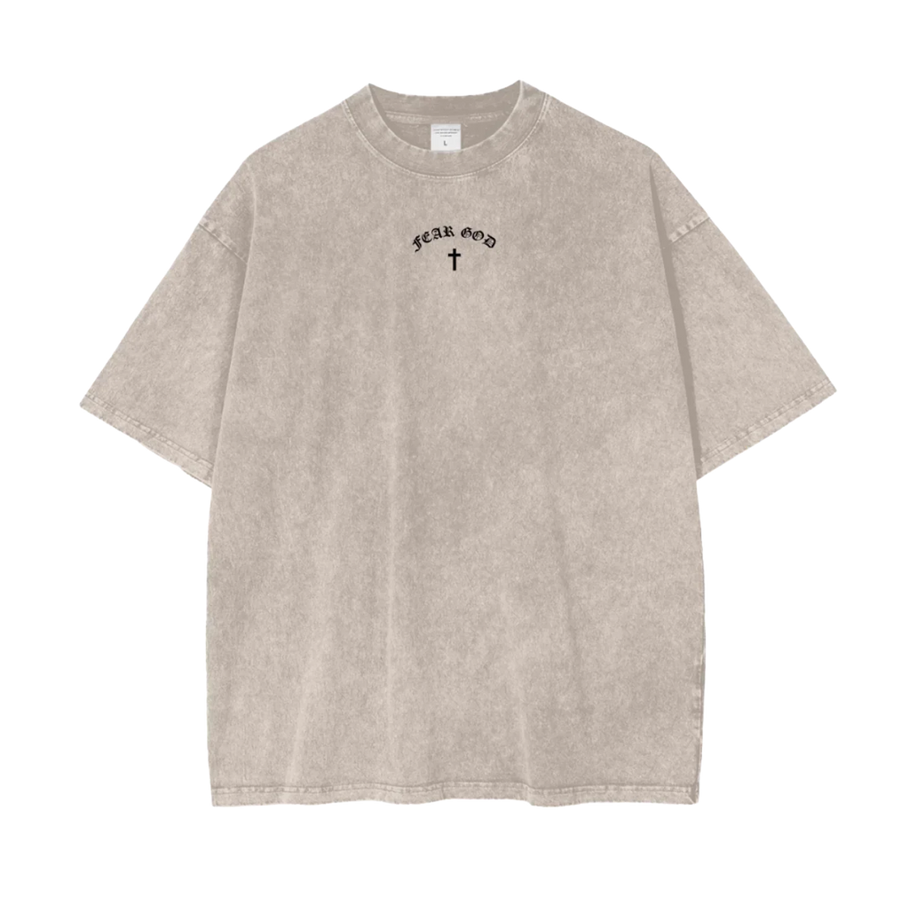 FEAR GOD Oversized Christian Tee front view — Ecclesiastes 12:13