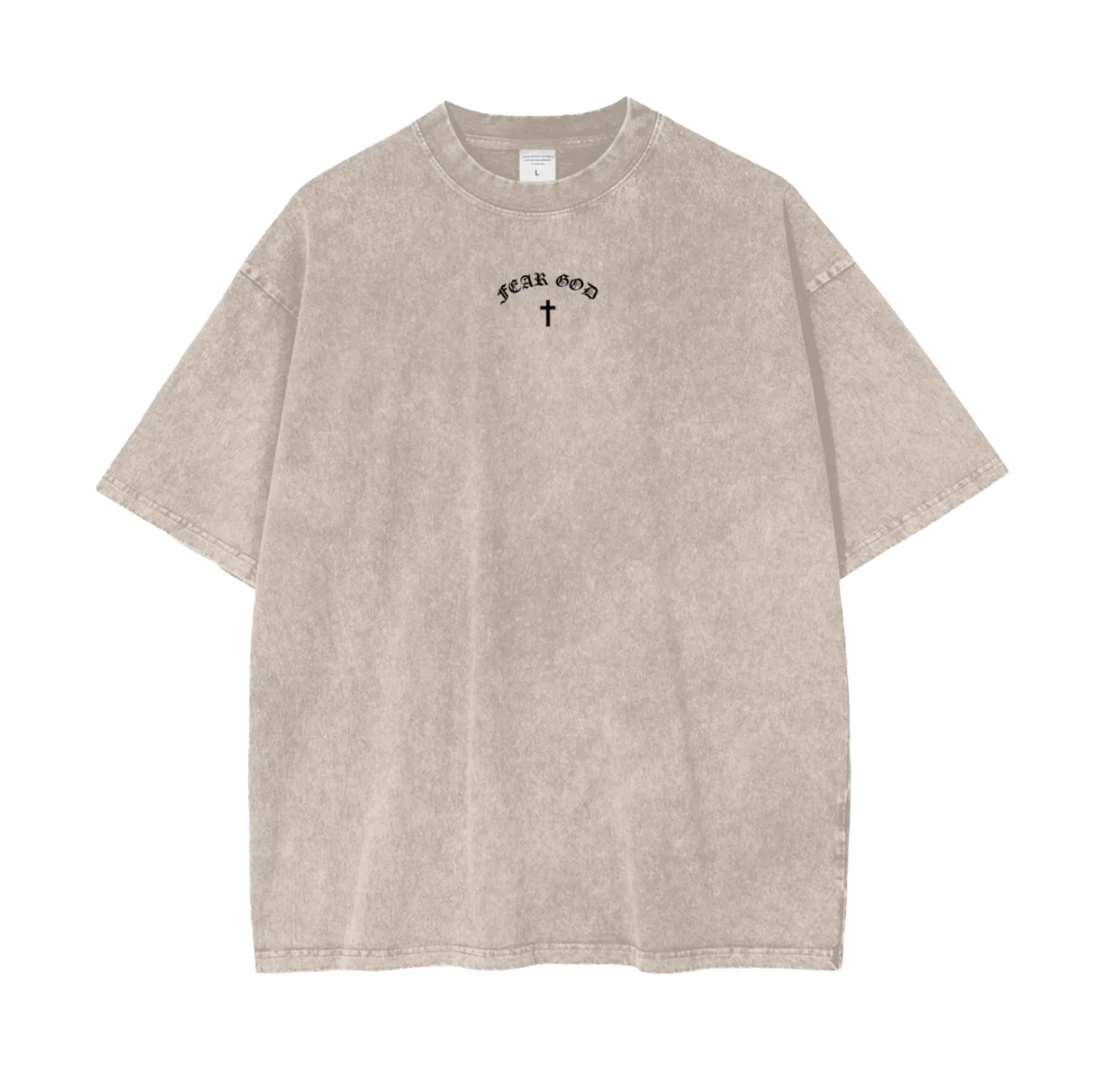 FEAR GOD Oversized Christian Tee front view — Ecclesiastes 12:13