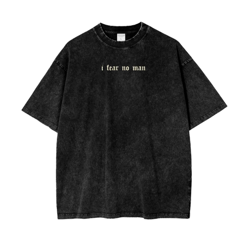 FEARLESS FAITH Oversized Christian Tee front view — Matthew 10:28