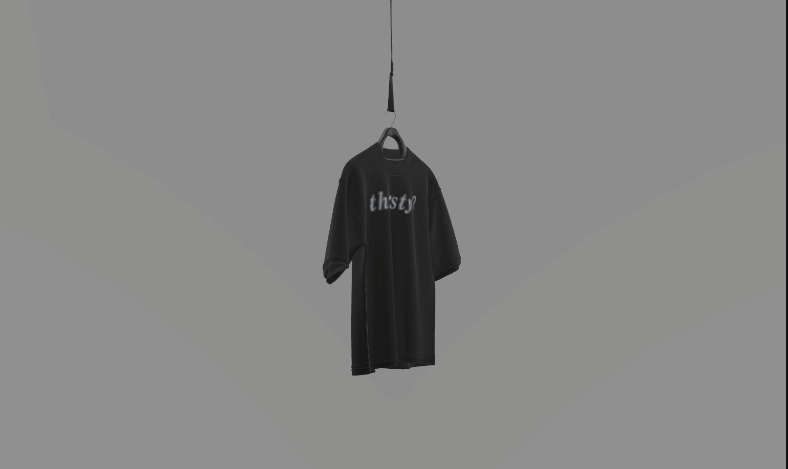 "LIVING WATER" PREMIUM OVERSIZED LUXE TEE IN JET BLACK