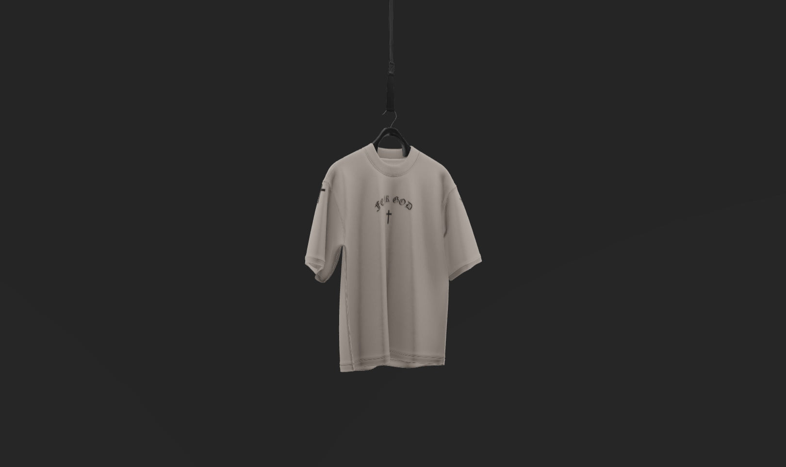 "FEAR GOD" PREMIUM OVERSIZED TEE IN ACID WASHED IVORY