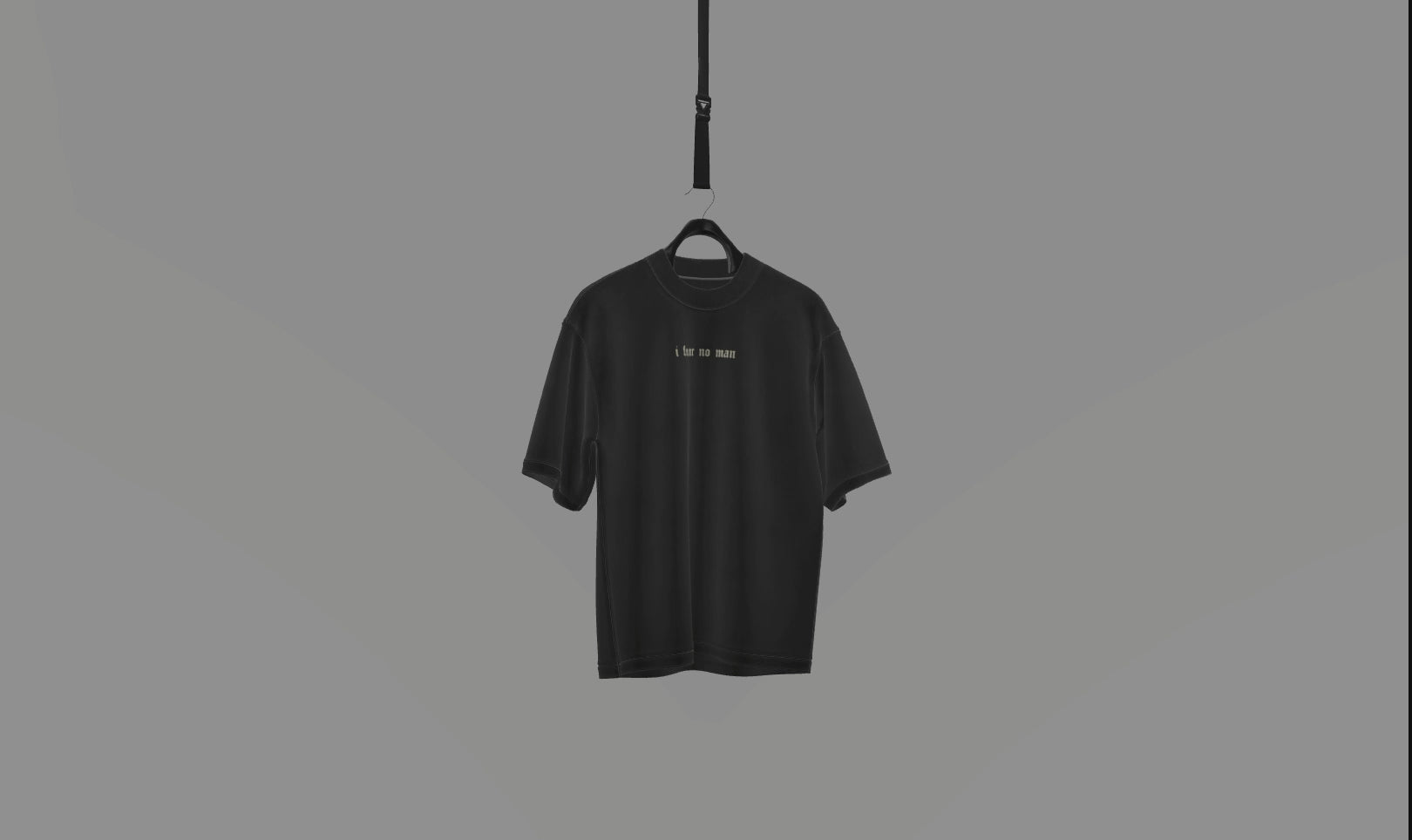 "FEARLESS FAITH" PREMIUM OVERSIZED TEE IN ACID WASHED BLACK