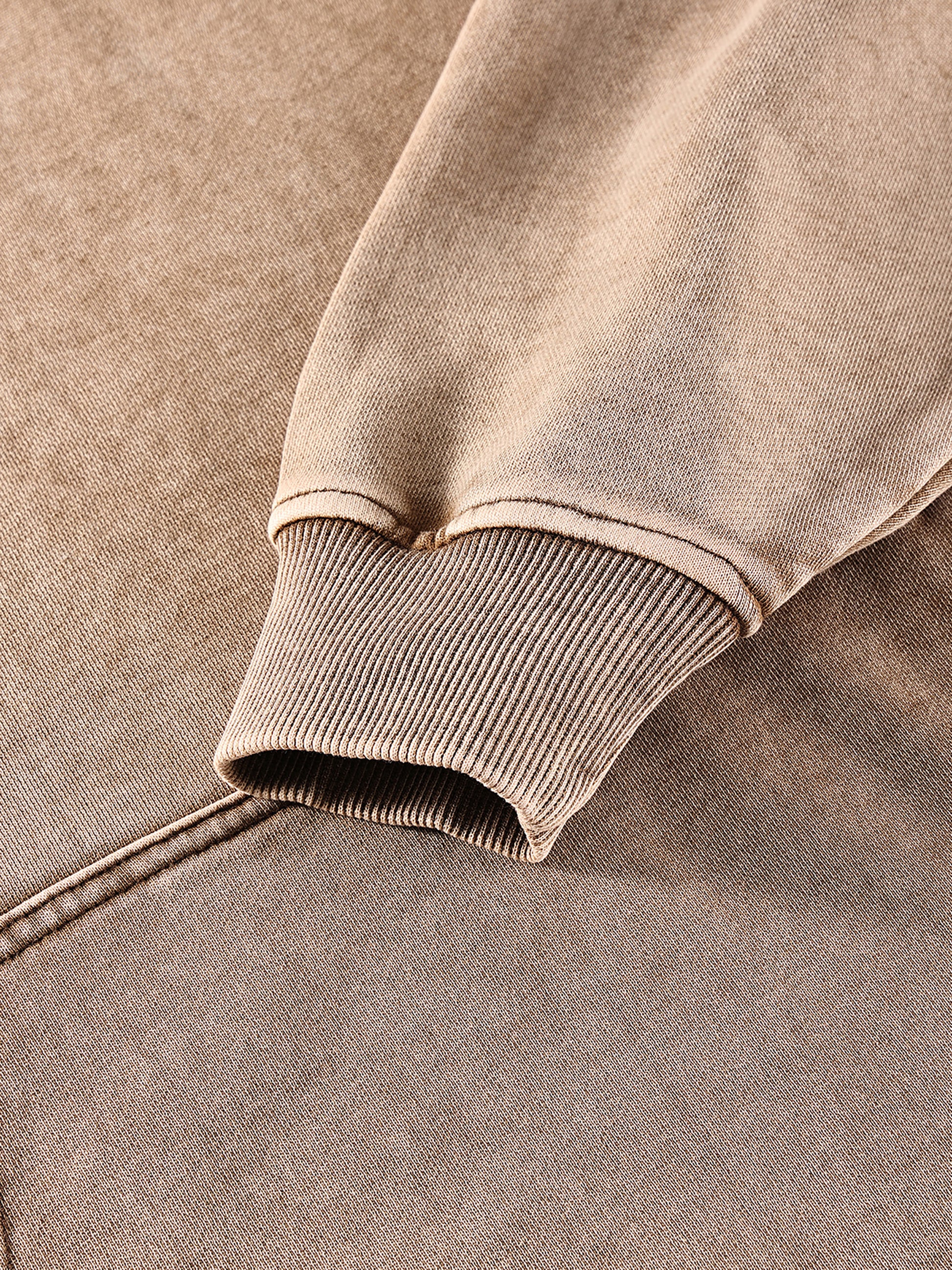 Sleeve and ribbed cuff detail of SEEK WISDOM Oversized Christian Hoodie — premium oversized fit