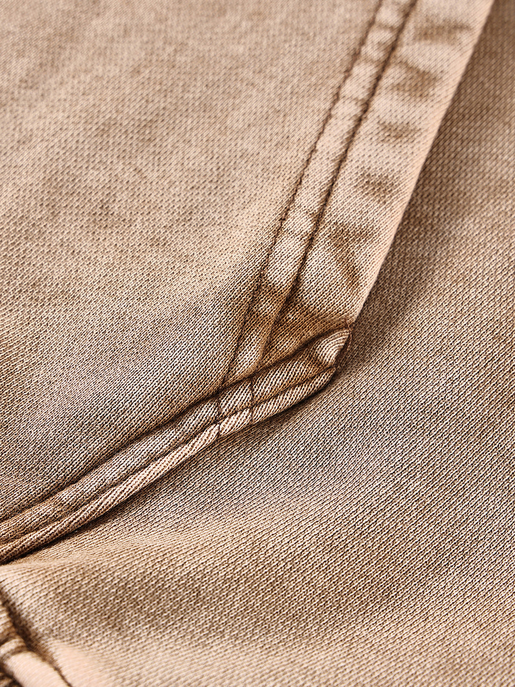 Close-up of stitching detail on SEEK WISDOM Oversized Christian Hoodie — durable heavyweight cotton