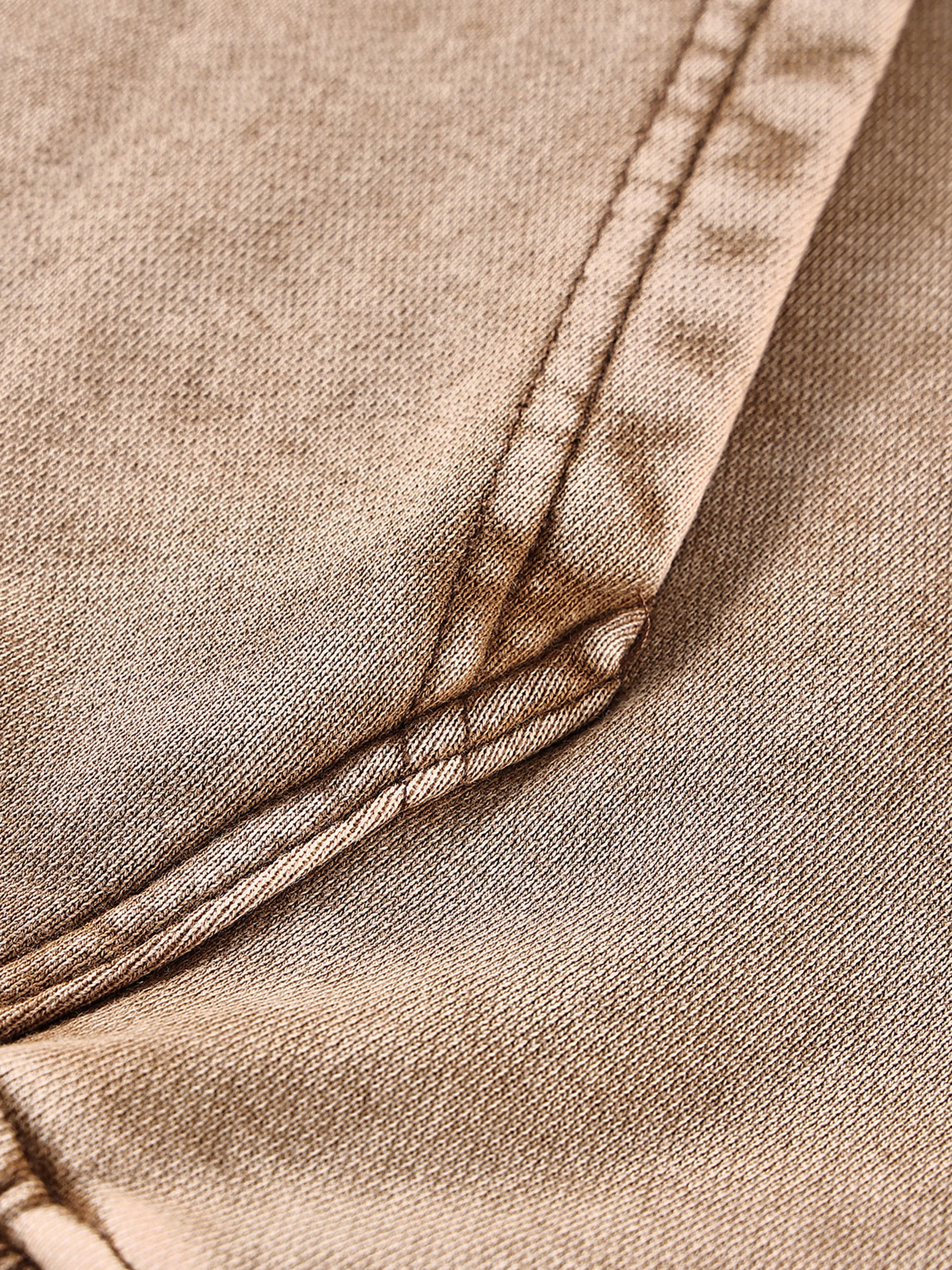 Close-up of stitching detail on SEEK WISDOM Oversized Christian Hoodie — durable heavyweight cotton