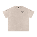 TRUST Christian tee front view with cross icon, sand colorway